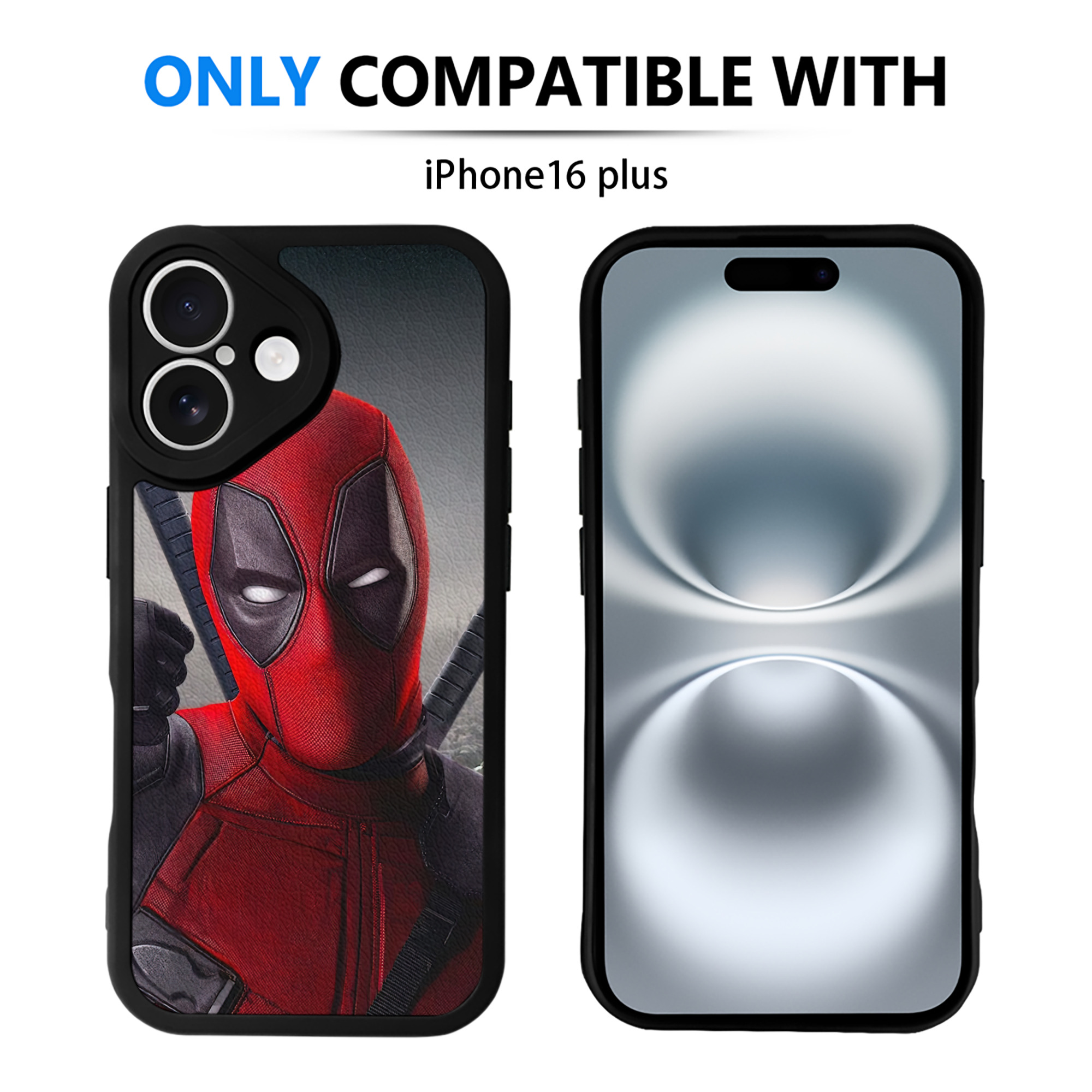 （画像用） Deadpool デッドプール 【iPhone 16シリーズ対応】シリコンスマホケース（レザー調） 材質：シリコン